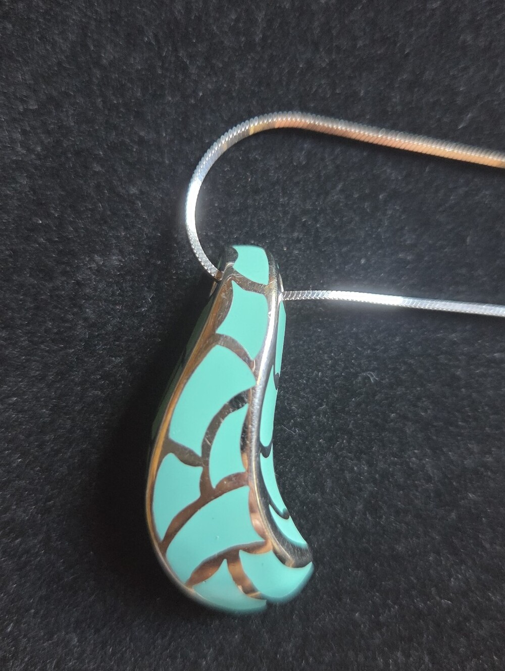 Flli Menagatti Vintage Enamel Sterling Silver Necklace